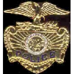 LONG BEACH, CA POLICE DEPARTMENT HAT CREST BADGE PIN